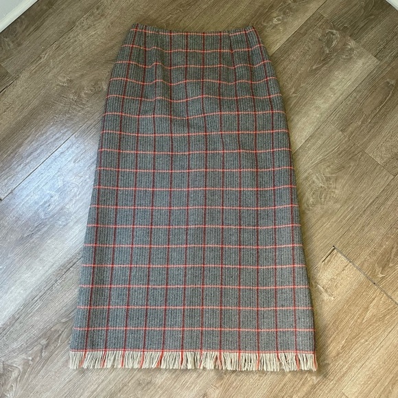 Harve Benard Sport Wool Maxi Skirt ~ Fringe Detail ~ Women’s Size 12 - Picture 3 of 11